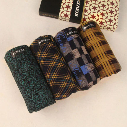 时尚性感！庄泰男士莫代尔内裤4条装