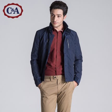限时特惠！C＆A 男式立领长袖休闲外套 CA200159400