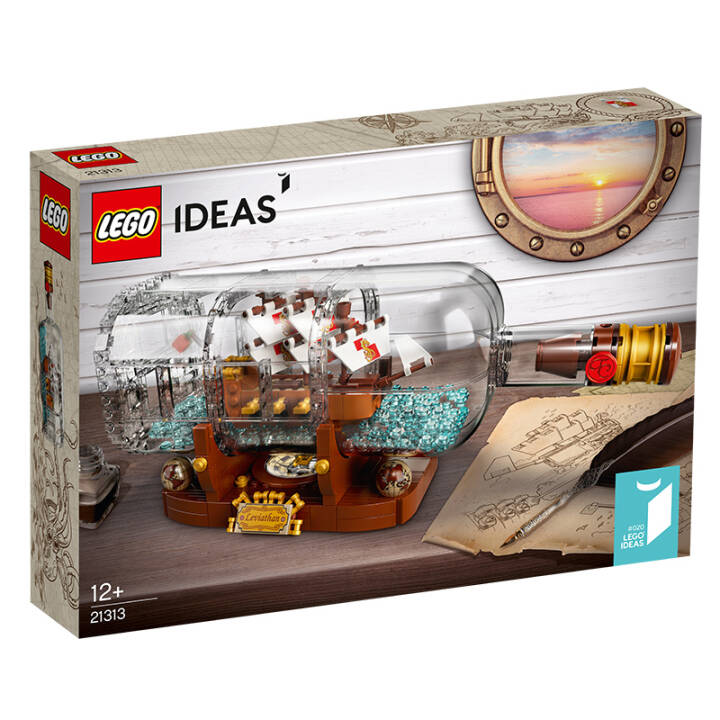 乐高(LEGO)积木 Ideas典藏瓶中船 21313
