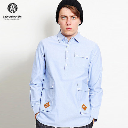潮流好货！Life After Life 男士牛津纺长袖衬衫