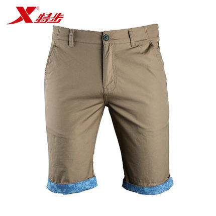 休闲百搭！特步时尚耐磨运动男子五分裤986229540167