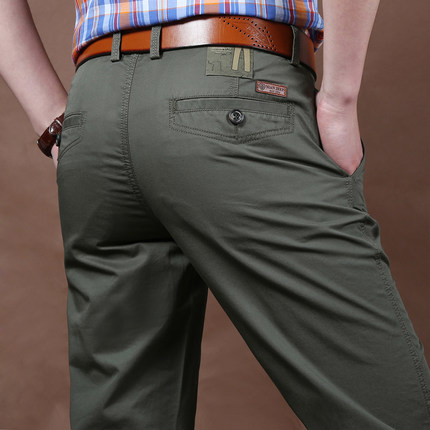 夏季新品！NIANJEEP吉普盾男士纯棉直筒休闲长裤GZNJ8951