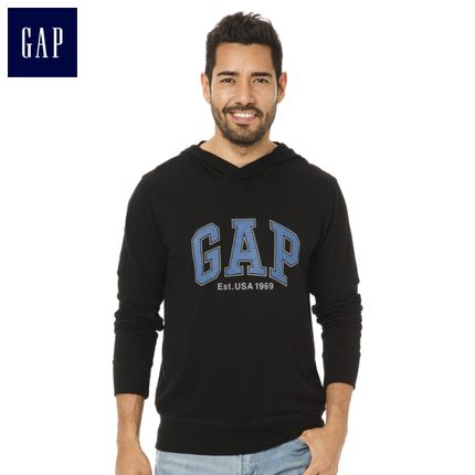 简约有型！Gap 男装徽标连帽卫衣125624