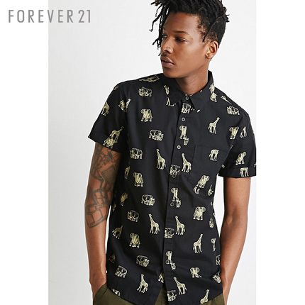 大减价！ FOREVER21 男士野生动物短袖衬衫