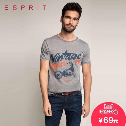 618粉丝狂欢价！ESPRIT男士短袖T恤026EE2K035