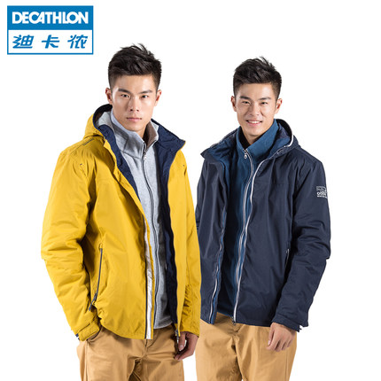 黄色款好价！迪卡侬TRIBORD男士户外冲锋衣
