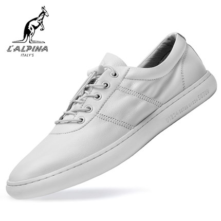 休闲简约！2017秋季新款小白鞋男士板鞋真皮透气男鞋