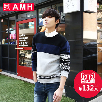 双12预告！AMH新款时尚男长袖毛衣LL3299