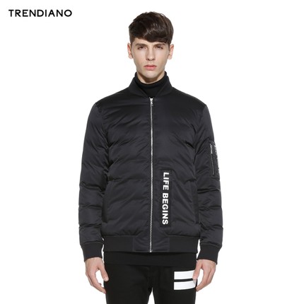 秋冬大减价！TRENDIANO 字母立领羽绒外套3154332170