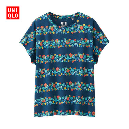 繁花点点！女装 LLPJ印花T恤 173085 优衣库UNIQLO