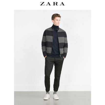 简约有型！ZARA 男装条纹夹克 02922304055
