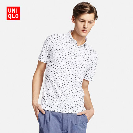 斯文造型！UNIQLO优衣库水洗印花POLO衫171312