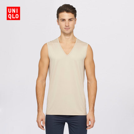 白菜！UNIQLO优衣库AIRism网眼V领背心133182
