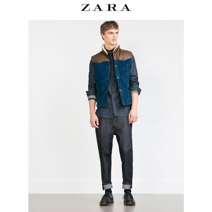 大码好价！ZARA 男装 牛仔灯芯绒背心 06985300407