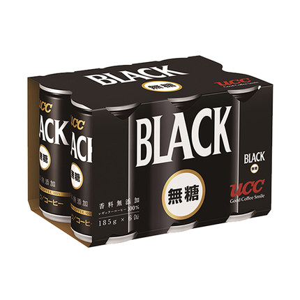 UCC悠诗诗无糖黑咖啡饮料185g*6（2组）