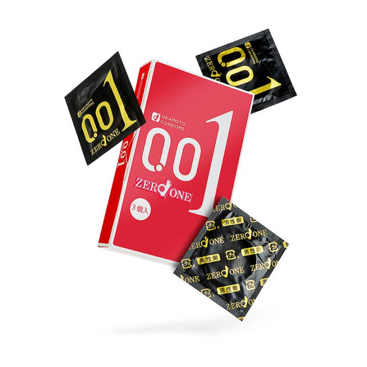 冈本001超薄中号安全套避孕套性爱套套3只装
