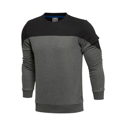 运动时尚！李宁训练系列男子套头无帽卫衣AWDK707