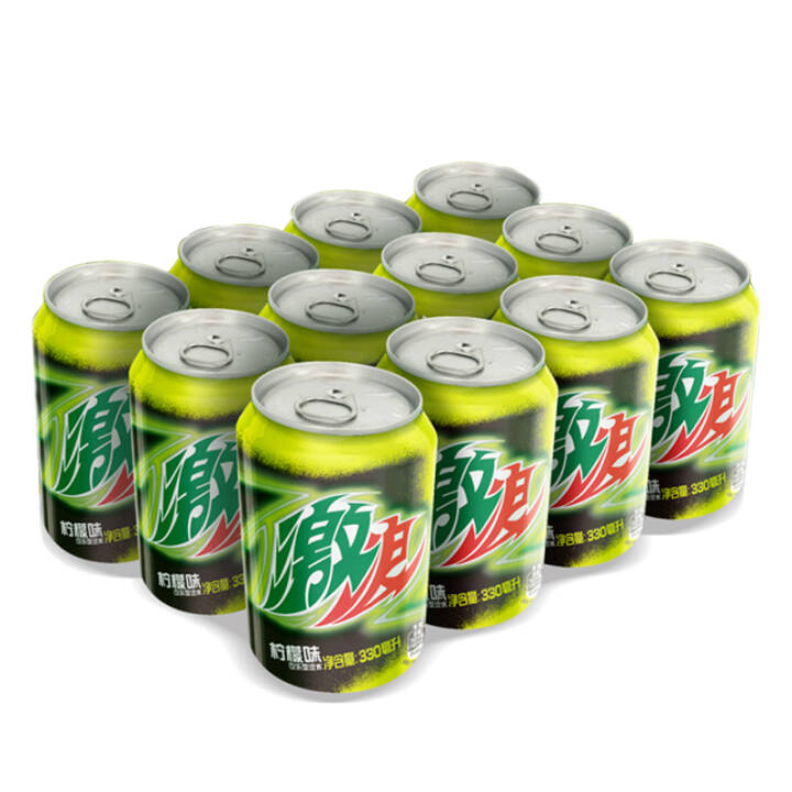 Pepsi 激浪 柠檬味 碳酸饮料 330ml*12听*2