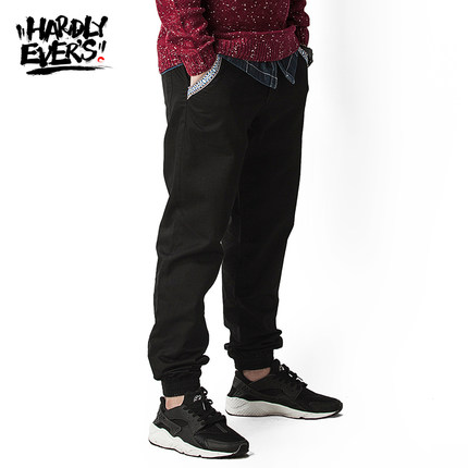 再降好价！hardlyevers jogger pants潮男收脚休闲裤