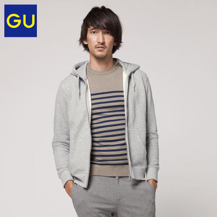 小降！极优GU 男款拉链连帽运动开衫 263306