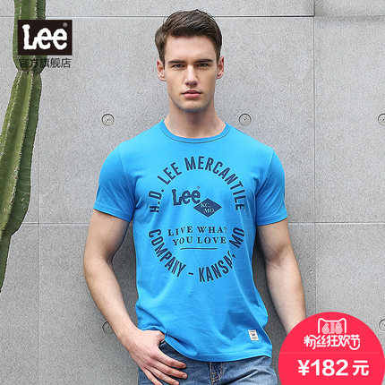 618粉丝狂欢价！LEE圆领短袖t恤L159871NWAN8