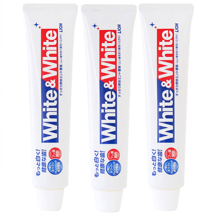 狮王(Lion)White&white美白牙膏150g×3