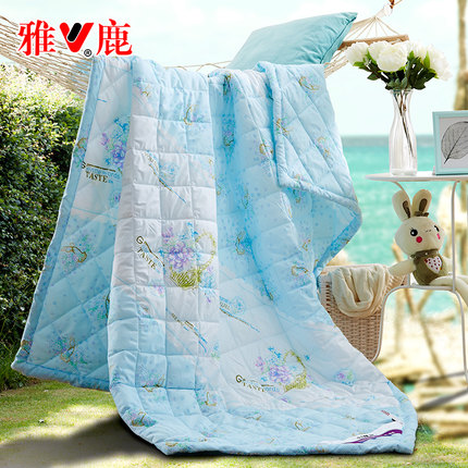 柔软亲肤！雅鹿家纺夏天夏凉被