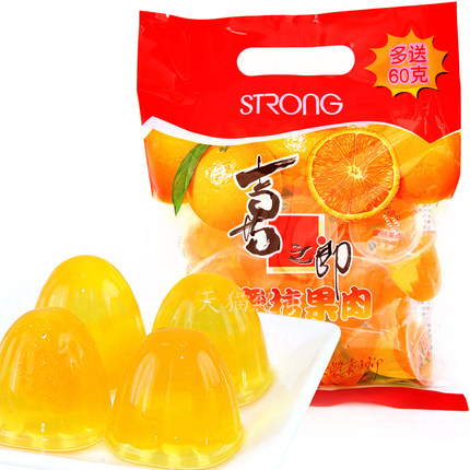 大包装畅享！喜之郎蜜桔果肉果冻中袋450g