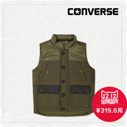 双12预告！CONVERSE匡威军装风羽绒背心12475C