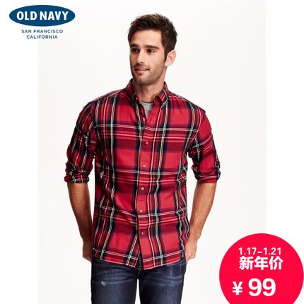 年货节预售！Old Navy单袋长袖男士衬衫815052