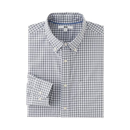 特码福利！UNIQLO优衣库优质长绒棉格子衬衫169211