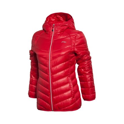 温暖舒适！李宁 女款轻薄短款羽绒服 AYMK076