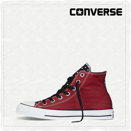 近期好价！CONVERSE匡威All Star条纹星星帆布鞋