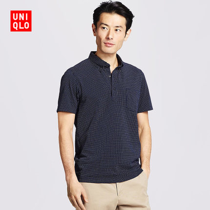 斯文造型！UNIQLO优衣库快干衬衫领POLO衫169357