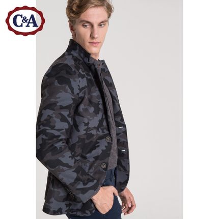 历史新低！C＆A 男式迷彩印花休闲西装 CA200158545