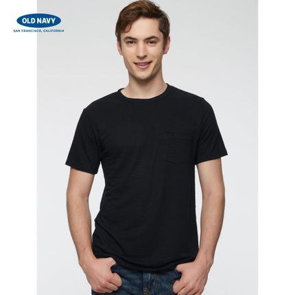 简约风！老海军柔软舒适可选色单袋短袖T恤119097