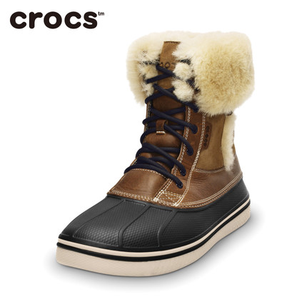 温暖有型！Crocs卡骆驰达克皇家靴12774