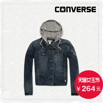 女王节好价！匡威 水洗可拆卸牛仔夹克 06147C