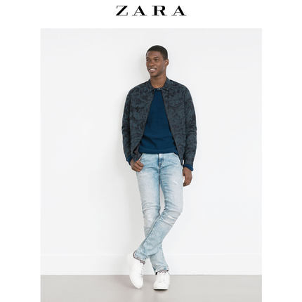 迷彩风！ZARA男装迷彩外套式衬衫04341310400