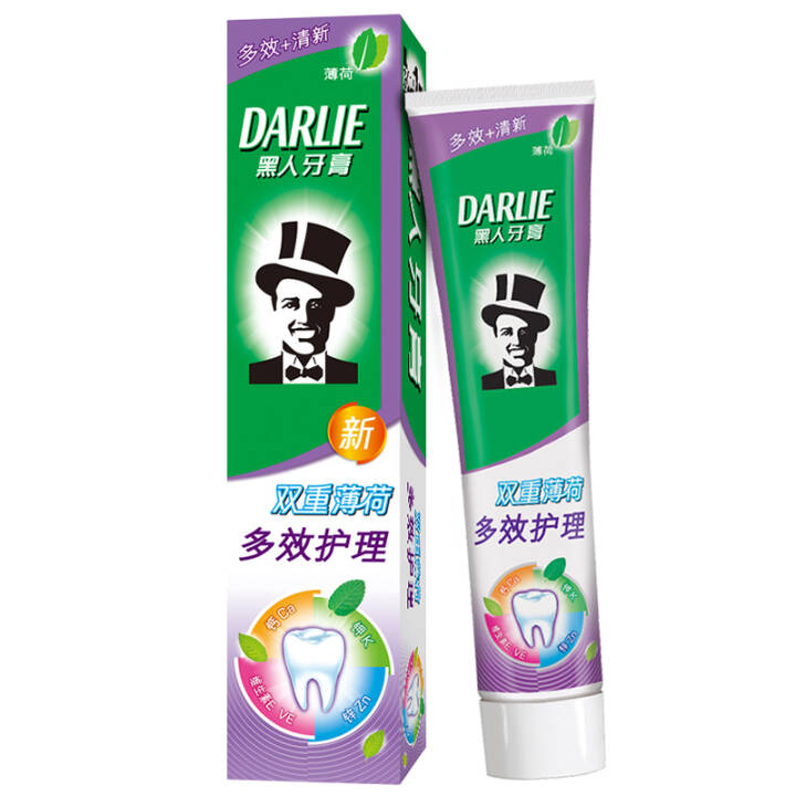 黑人（DARLIE）双重薄荷清新口气牙膏180g