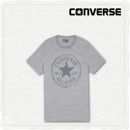 近期好价！CONVERSE匡威圆领水彩logo印花短袖T恤10973C