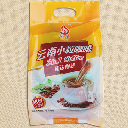 美味齐分享！君慈速溶三合一小粒咖啡25条425g综合礼袋