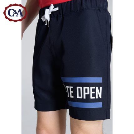 运动休闲！C＆A男式撞色字母束带短裤CA200175661