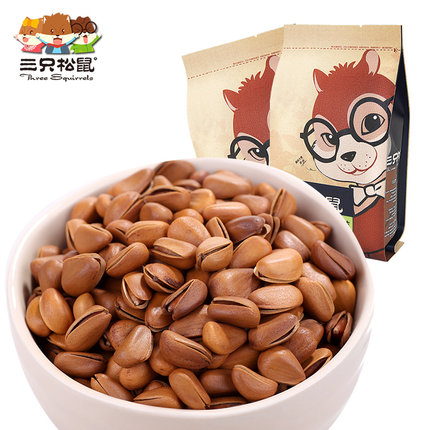历史新低!三只松鼠开口松子218gx2袋
