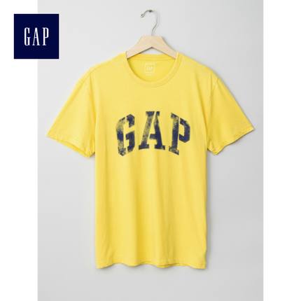 四色可选！Gap纯棉多选色个性仿旧徽标短袖T恤200151