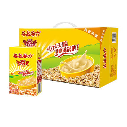 谷粒谷力多纤维牛奶饮品谷物早餐奶250ml*18盒