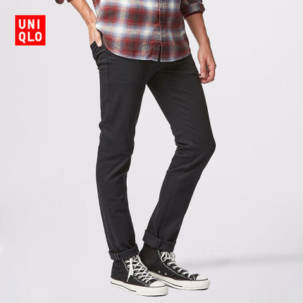 码全速抢！UNIQLO优衣库弹力紧身窄口牛仔裤146135