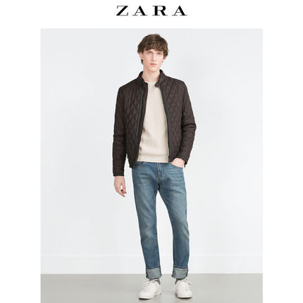 直降300！ZARA 男装 仿法兰绒绗缝夹克 06518454700