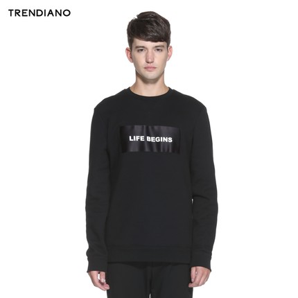 码全好价！TRENDIANO 棉质字母套头卫衣 3154042600