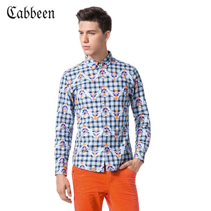近期好价！Cabbeen 卡宾 男式 长袖衬衫 3144109004